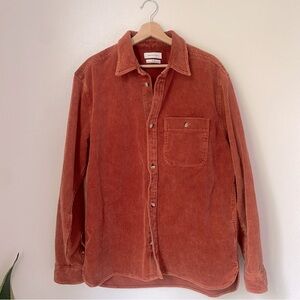 UO urban outfitters rust brick orange corduroy heavy shirt